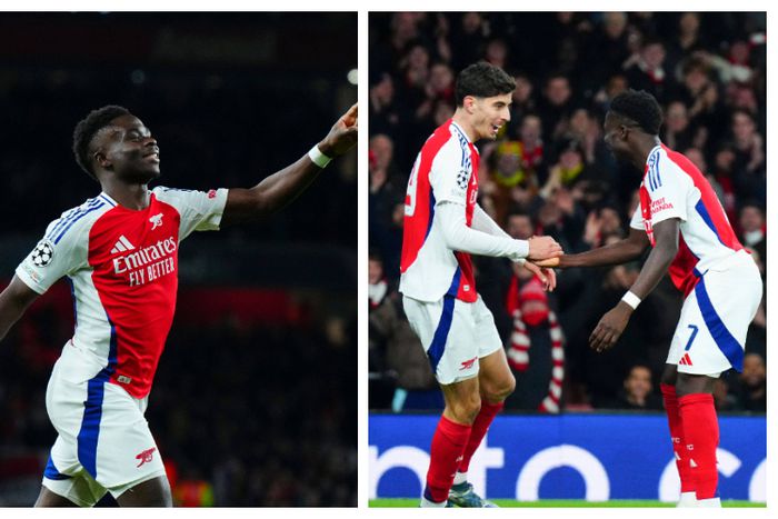 Saka scores brace in Arsenal's win over Monaco