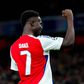 Arsenal star Saka pleased to get the second goal of the game
