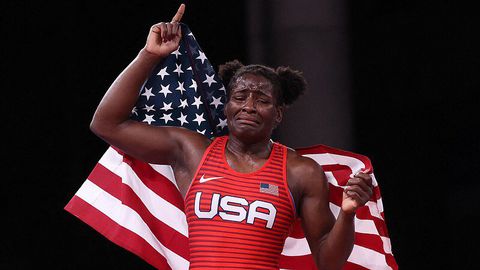 '...thank goodness' - Olympic champion gives odd answer on whether she would wrestle transgender opponents