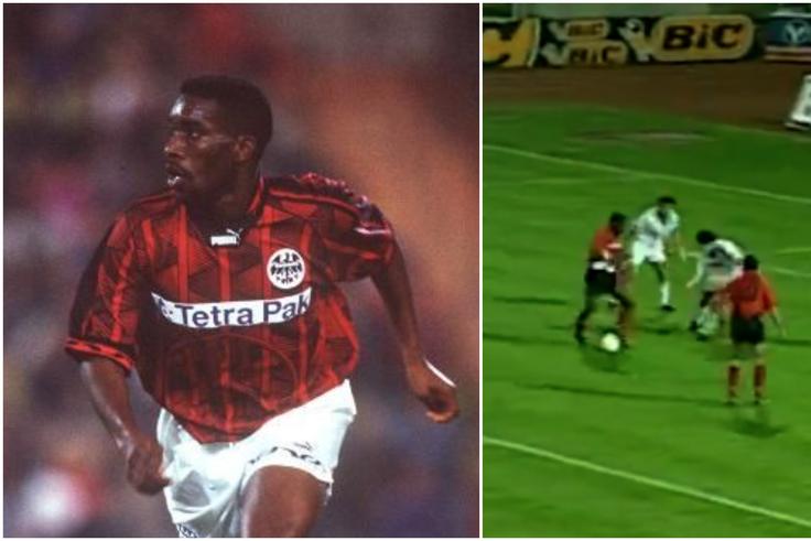 Jay Jay Okocha also scored against Olivier Kahn years ago after dribbling four player
