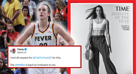 Caitlin Clark: WNBA star labelled ‘pathetic’ for her apologetic ‘white privilege’ remarks after being named TIME’s Athlete of the Year