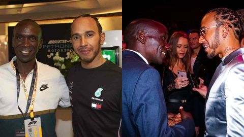 From legend to legend: Eliud Kipchoge's inspiring message to Lewis Hamilton as F1 driver switches from Mercedes to Ferrari