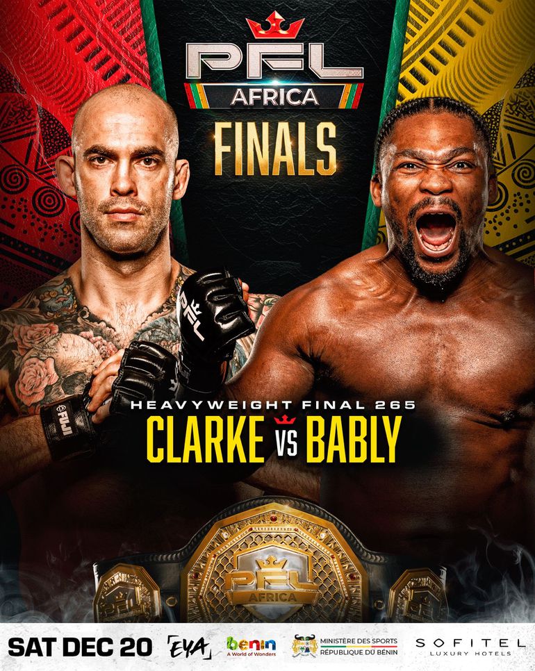 Clarke (South Africa) – “The Relentless” vs. Abraham Bably Ivory Coast) – “The One and Only”