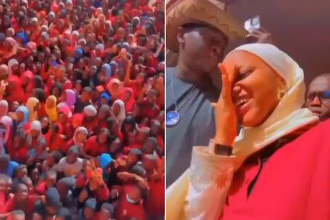 Sadio Mane's wife receives hero's welcome as she returns to school after highly-publicised wedding [VIDEO]