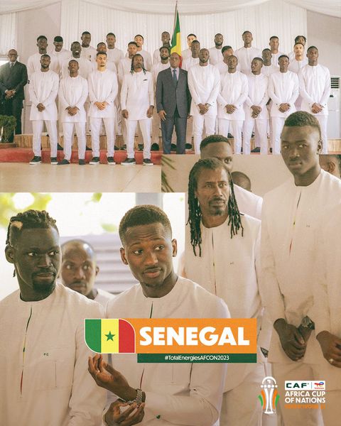 Senegal team dresses for AFCON || X