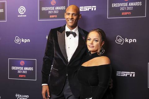 Sebastien Haller and his wife Priscilla at the 2021/22 Eredivisie awards where he made his cancer diagnosis public | Imago