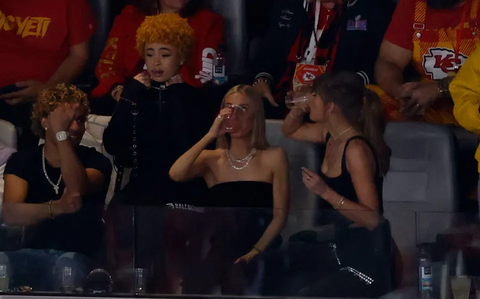 Taylor Swift pictured chugging a beer with Gossip Girl star Blake Lively || Image credit: The SUN