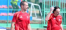 UEFA President Aleksandr Ceferin bags a brace as Slovenian legends baptize Magogo, Ugandan Parliament by fire