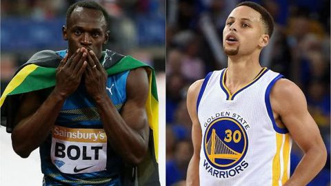 Usain Bolt in awe of Stephen Curry's determination as Golden State Warriors upset opponents