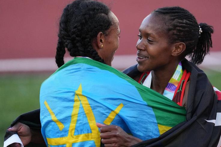 Faith Kipyegon and Gudaf Tsegay