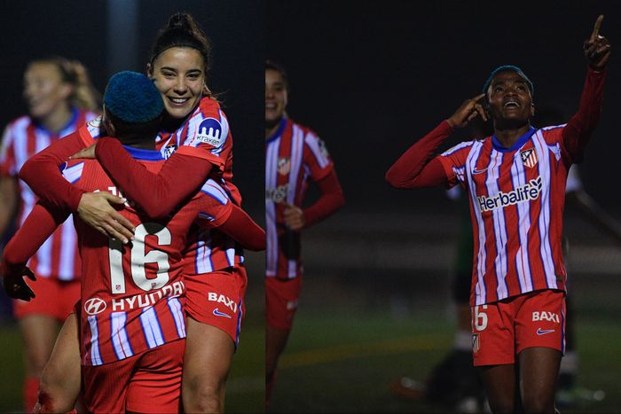 Super Falcons of Nigeria star Rasheedat Ajibade is on target as Atletico Madrid against Cacereño in the Copa Del Reina.