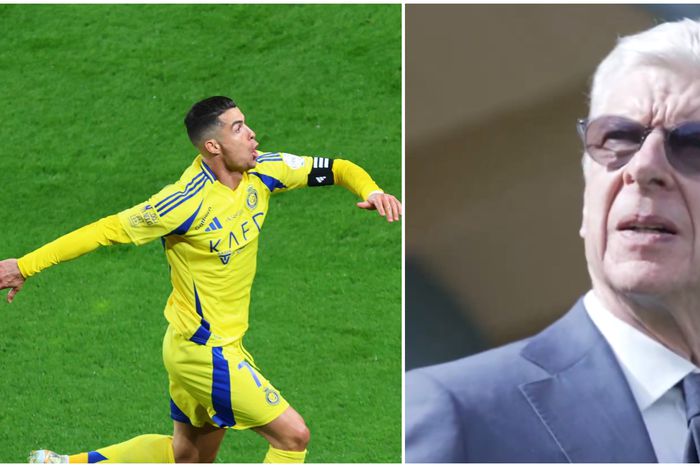 Arsene Wenger (right) hails Cristiano Ronaldo and Al Nassr.