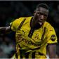 Guinea's Serhou Guirassy celebrates against Sporting in the Champions  League.