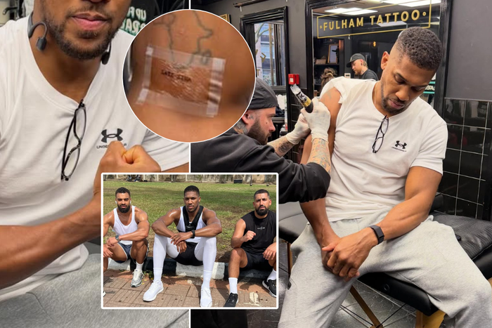 Anthony Joshua inks heartfelt tattoo tribute to two friends killed in Ogun State car crash