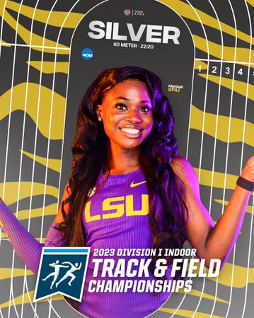 Ofili wins 200m silver medal at NCAA Indoor Championships