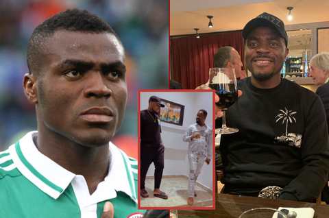 Emmanuel Emenike: Former Super Eagles star links up with popular Nollywood actor Zubby Michael following launch of new luxury hotel