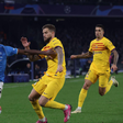 SSC Napoli v FC Barcelona, Barca Round of 16 First Leg - UEFA Champions League 2023/24 Victor Osimhen centre-forward of Napoli and Nigeria and Inigo Martinez centre-back of Barcelona and Spain compete for the ball || Image credit: Imago