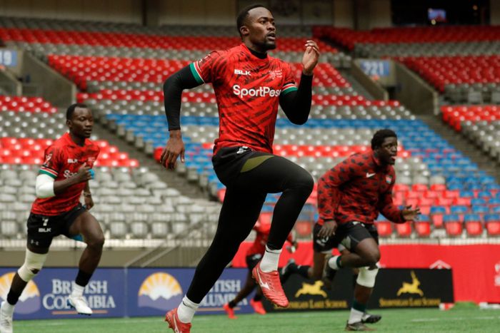 Shujaa in action during the Vancouver HSBC World Rugby Sevens Series