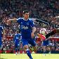 Marcus Rashford of Manchester United in action against Everton.