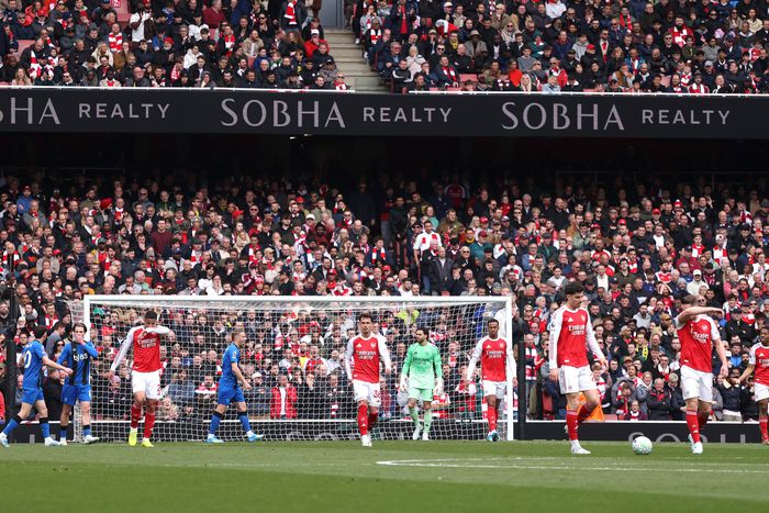 Arsenal players looking devastated || Imago
