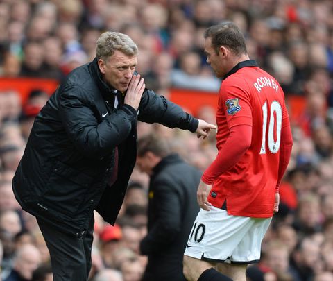 David Moyes manager of Manchester United talks to Wayne Rooney of Manchester United - Barclays Premier League - Manchester Utd vs Liverpool - Old Trafford Stadium  || Image credit: Imago