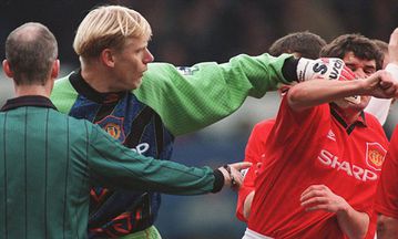 Revealed: Roy Keane exchanged blows with Peter Schmeichel severally the season Man United won the treble