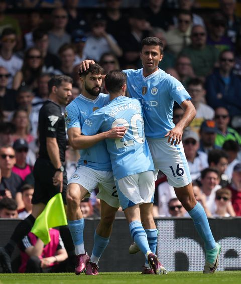 Manchester City were back at the top of the Premier League table after thrashing Fulham.