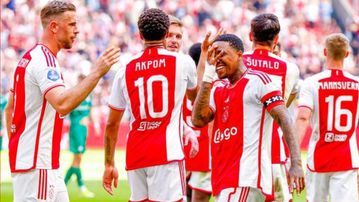 Chuba Akpom assists hat-trick hero Bergwijn as Ajax seal Europa Leagus spot