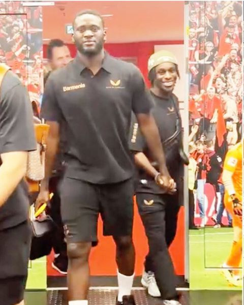 Bayer Leverkusen stars Jeremie Frimpong Brands Victor Boniface His Papa as they put their friendship on display.