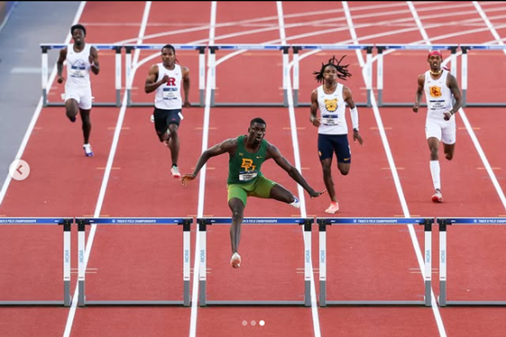 Another Race, New Record: Ezekiel Nathaniel runs fastest qualifying semifinal race in NCAA history to make 400mH final