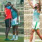 Super Eagles star of Nigeria star Tolu Arokodare returns to Boyhood academy to train with Box2Box/ Photos - goals by victor