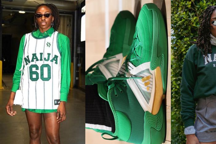 American professional basketball player of Nigerian descent Nnemkadi Chinwe Victoria "Nneka" Ogwumike showed off her Naija Exhibit Select.