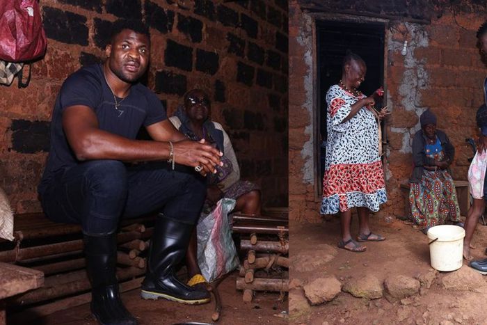 Ngannou then took to his official social media platforms to show off his hometown in Batie.