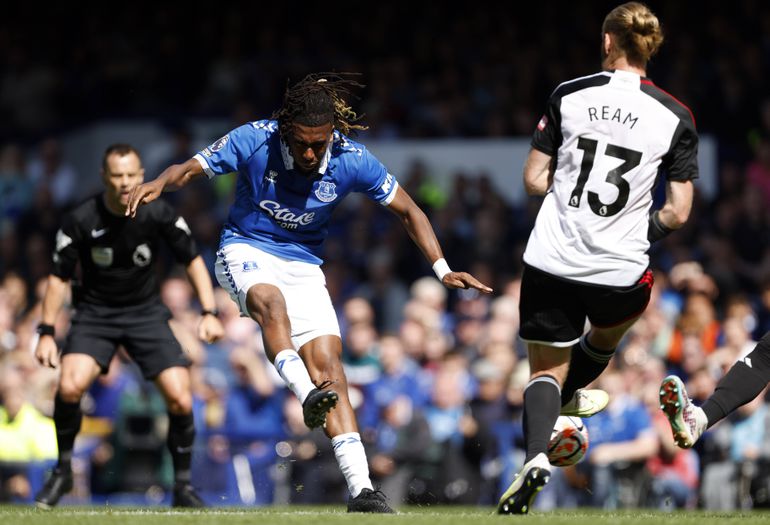 Iwobi in action for Everton against Fulham