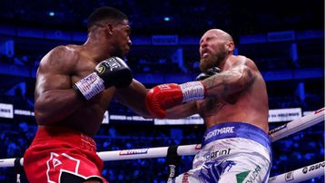 Anthony Joshua knockouts Tyson Fury lookalike Robert Helenius, set for Deontay Wilder