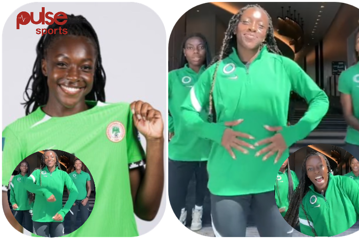 Michelle Alozie dancing with her teammates || Pulse Sports and Alozie TikTok