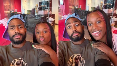 DJ Cuppy and Super Eagles star Emmanuel Dennis 'ball' together