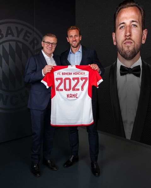 Harry Kane has penned a four-year deal at Bayern Munich but remains a target for Saudi Arabia. (Photo Credit: Bayern Munich/X)