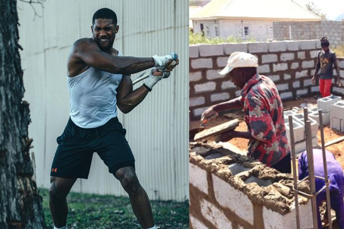 Anthony Joshua a former heavyweight champion had other jobs than boxing before entering the pros, including security guard as a bricklayer and airline jobs.