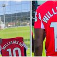 Nico Williams with his new shirt number at Bilbao.