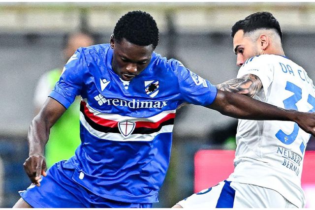 Ebenezer Akinsanmiro made his Sampdoria debut against Como.