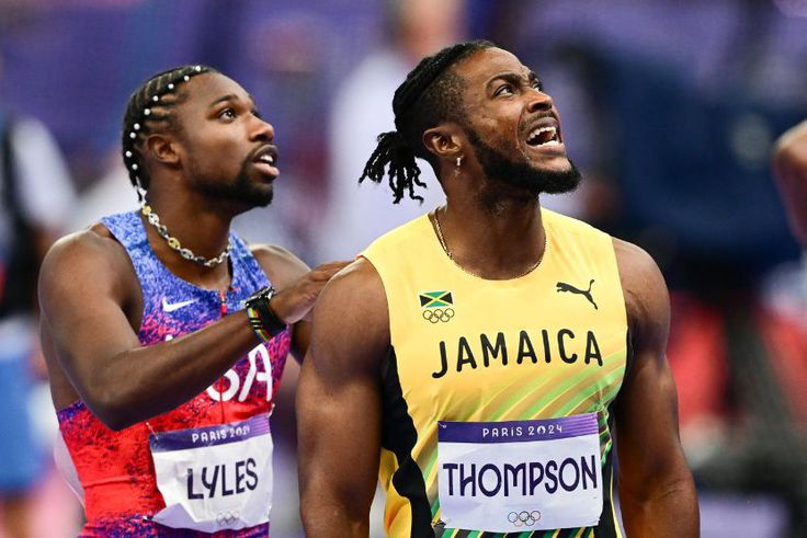 Noah Lyles and Kishane Thompson