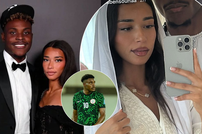 Super Eagles Fisayo Dele-Bashiru has tied the knot with Nada Bensouna
