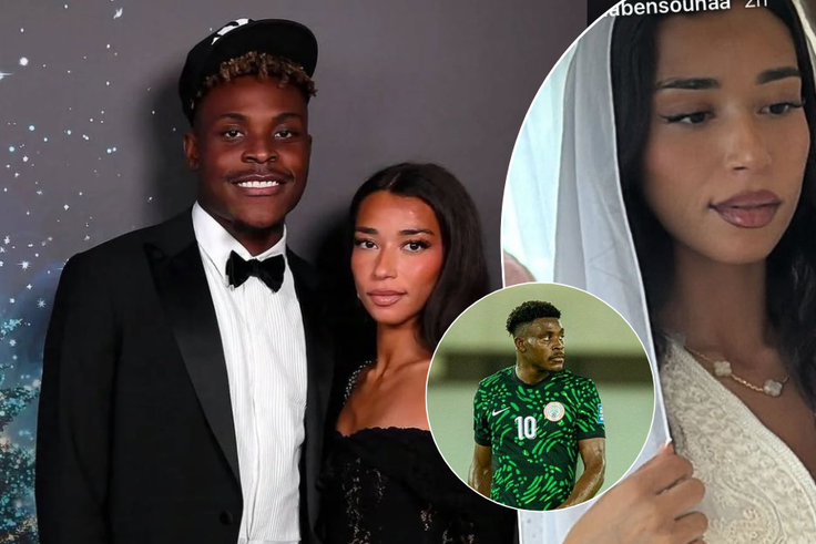 Super Eagles Fisayo Dele-Bashiru has tied the knot with Nada Bensouna