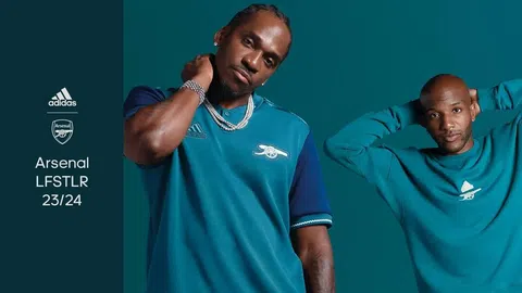 Arsenal officially unveil new LFSTR jersey collection starring American rapper Pusha T and others