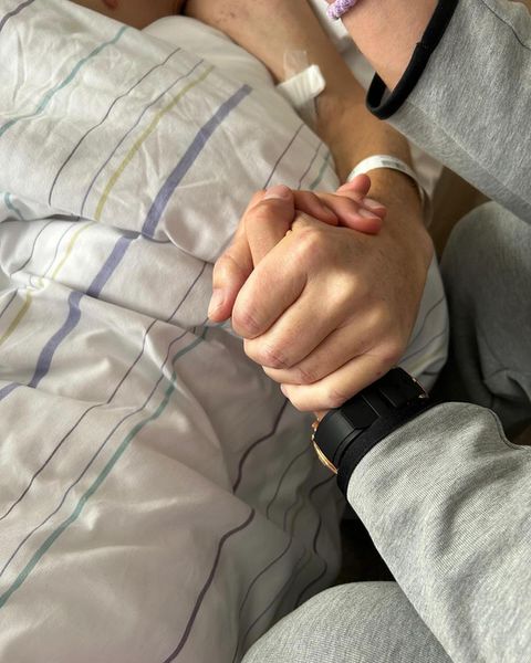 Haaland holding the late Eggja's hand || Instagram