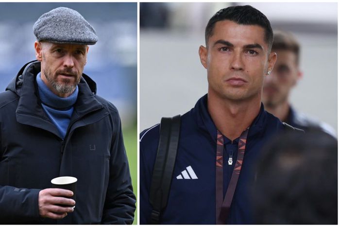Erik Ten Hag and Cristiano Ronaldo.