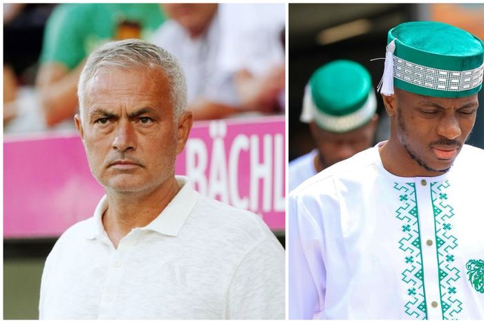 Jose Mourinho (left) and Victor Osimhen, Africa's Player of the Year for 2023.