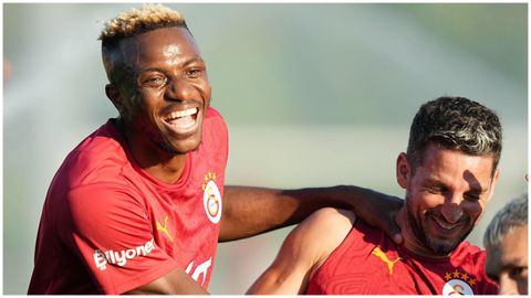 Super Eagles striker Victor Osimhen resumes training with Galatasaray, reunites with ex-Napoli mate