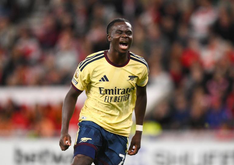 Saka scores from the penalty spot to make it 2-0 for the Gunners || Imago